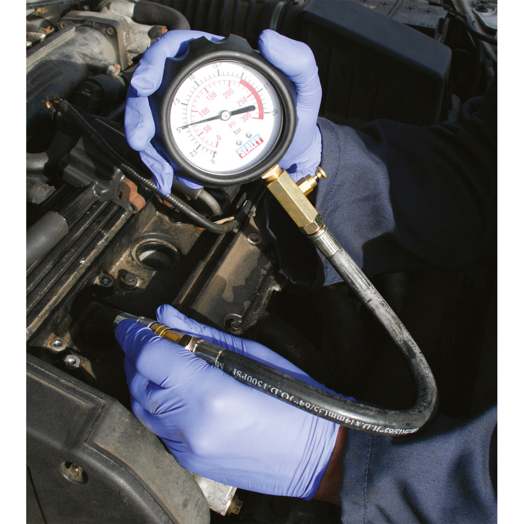 Petrol Compression Tester Deluxe Kit 6pc VSE300D