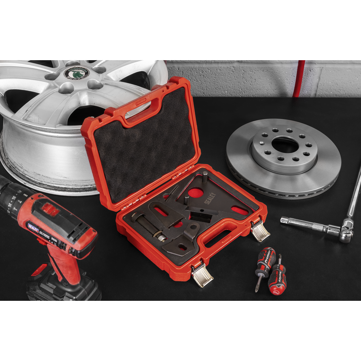 Front Pulley & Flywheel Locking Tool Set - Chain Drive VSE5032