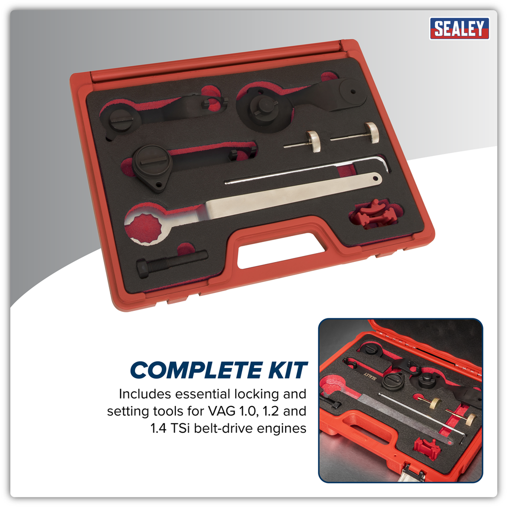 Petrol Engine Timing Tool Kit for VAG 1.0/1.2/1.4 TSi - Belt Drive VSE5760