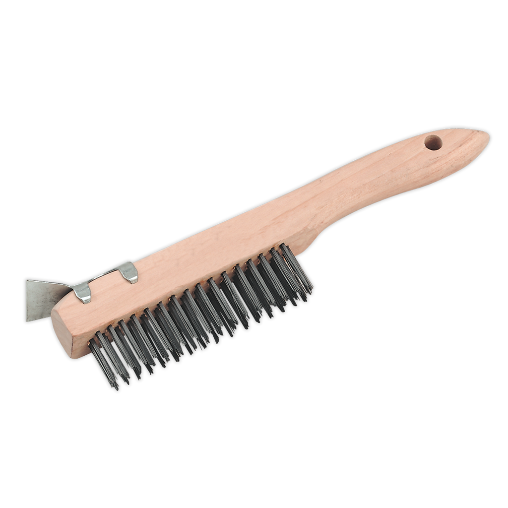 Wire Brush with Steel Fill & Scraper 260mm WB03