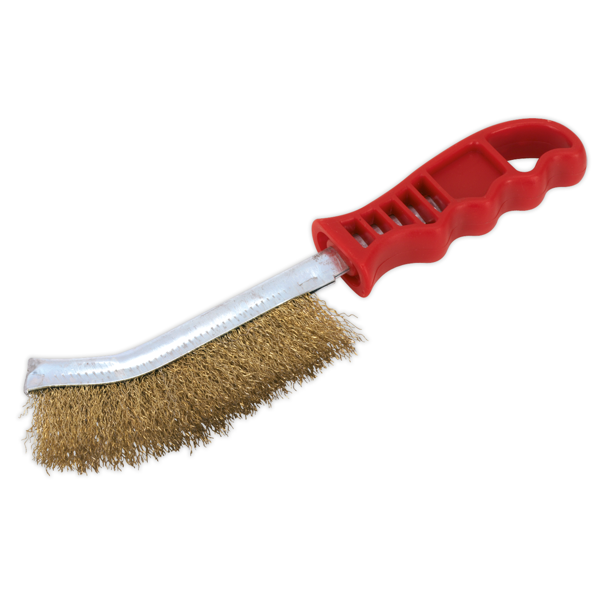 Brassed Steel Wire Brush with Plastic Handle - Display Box of 24 WB05DB24