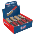 Brassed Steel Wire Brush with Plastic Handle - Display Box of 24 WB05DB24