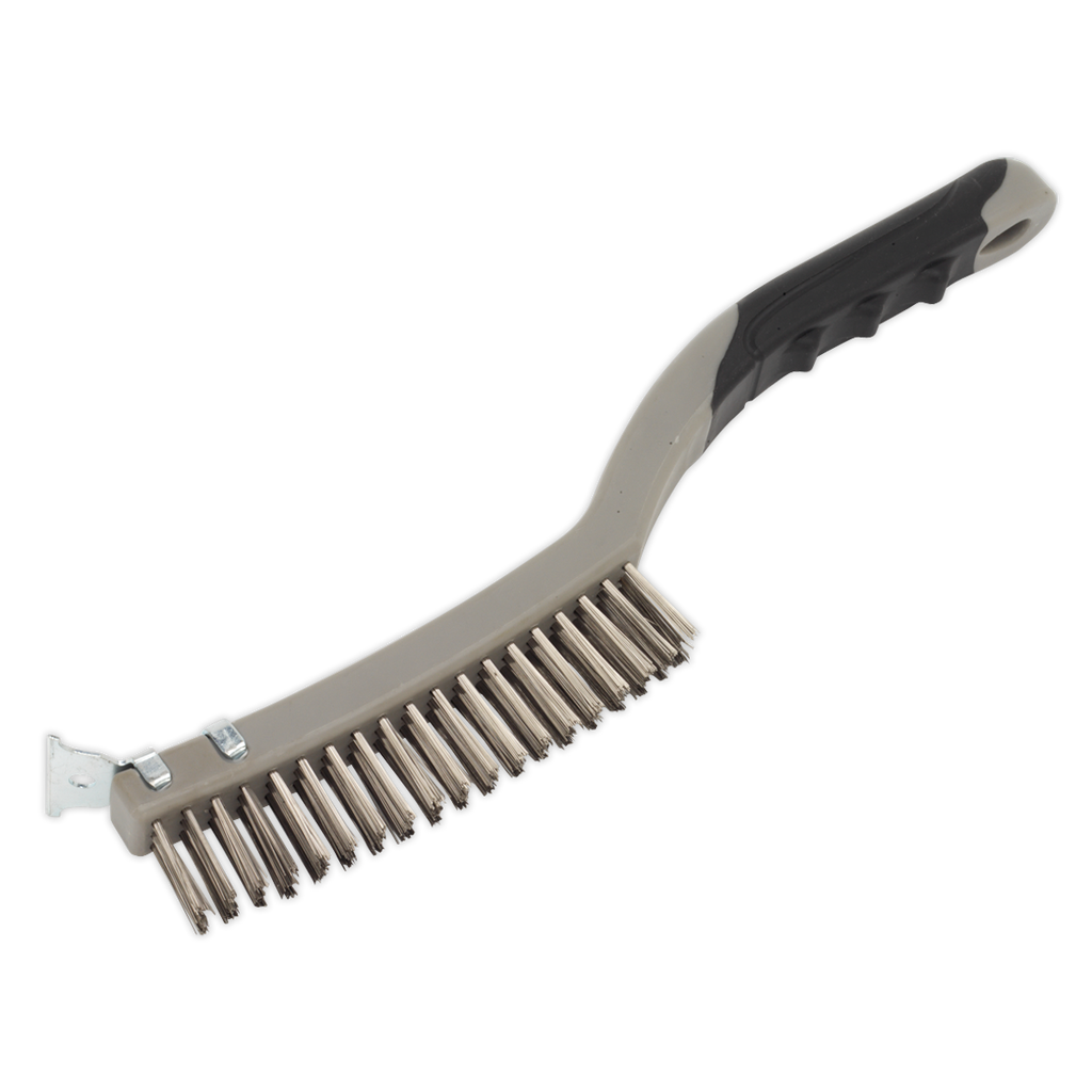 Wire Brush with Stainless Steel Fill & Scraper WB105
