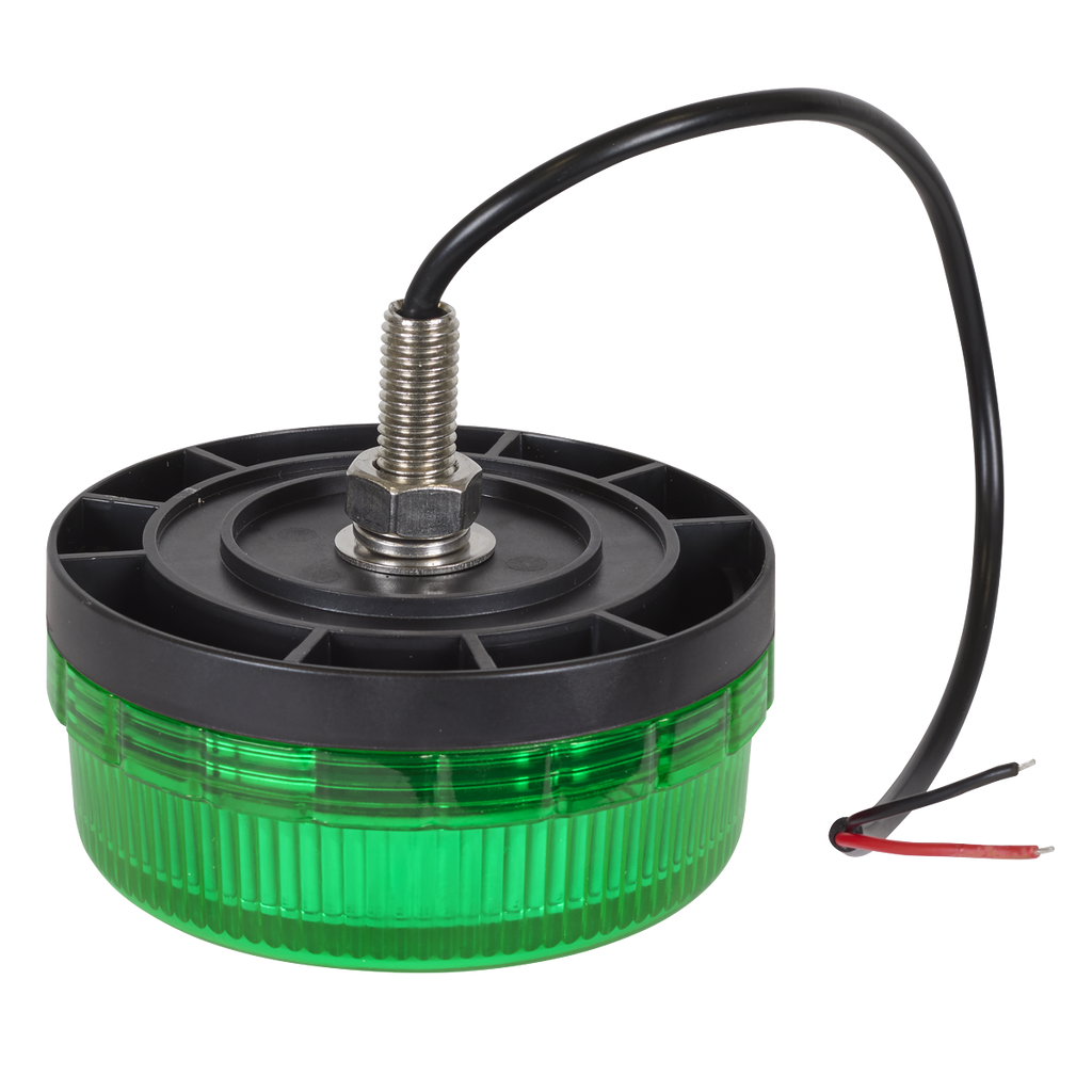 Rotating Flashing Warning Beacon with 12mm Bolt Fixing SMD LED 12V/24V - Green WB45LEDG