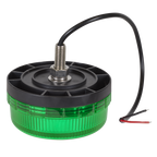 Rotating Flashing Warning Beacon with 12mm Bolt Fixing SMD LED 12V/24V - Green WB45LEDG