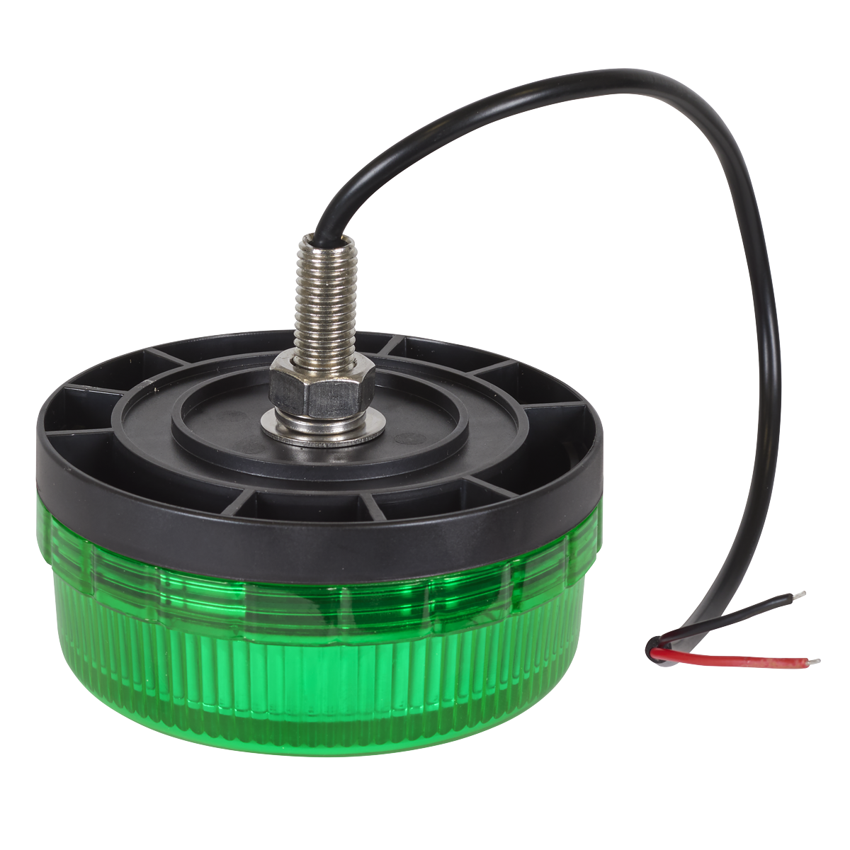 Rotating Flashing Warning Beacon with 12mm Bolt Fixing SMD LED 12V/24V - Green WB45LEDG