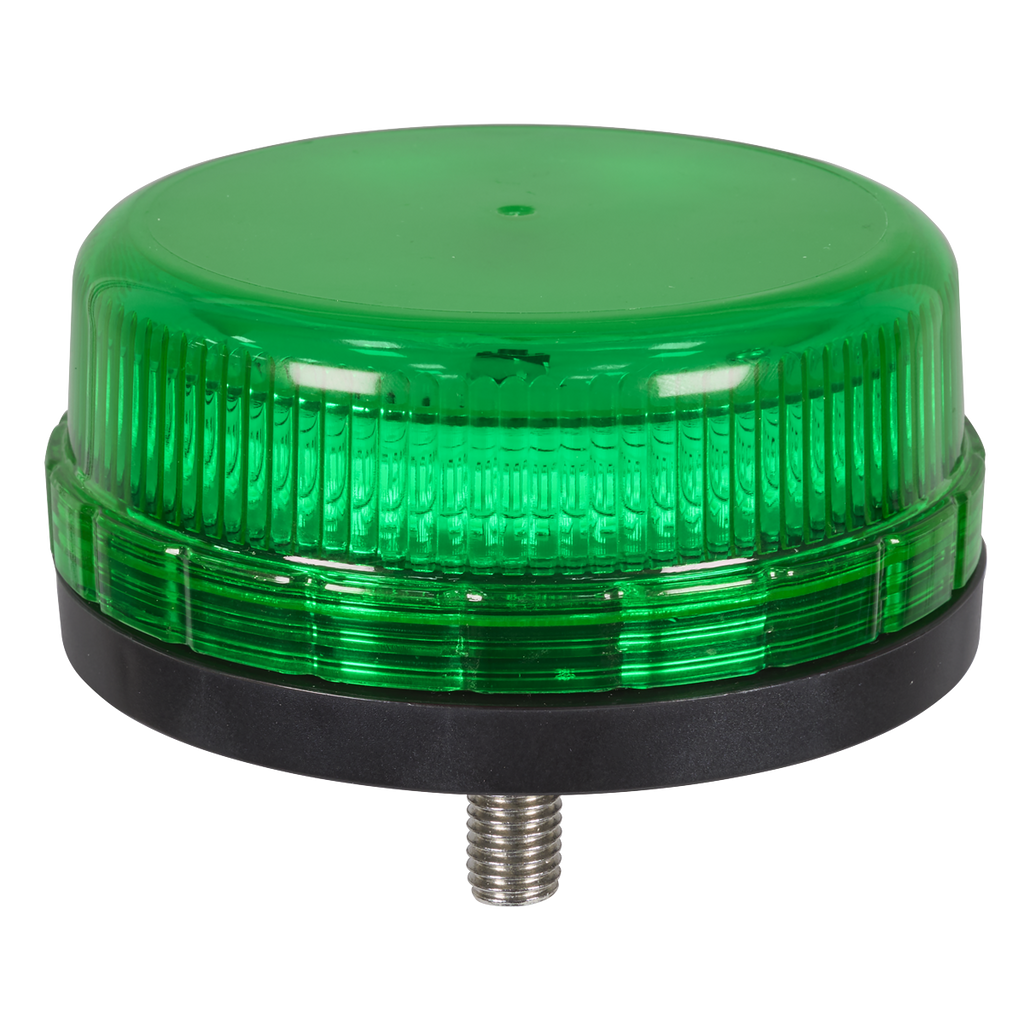 Rotating Flashing Warning Beacon with 12mm Bolt Fixing SMD LED 12V/24V - Green WB45LEDG