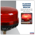 Warning Beacon with 12mm Bolt Fixing 36W SMD LED 12/24V - Red WB951LEDR