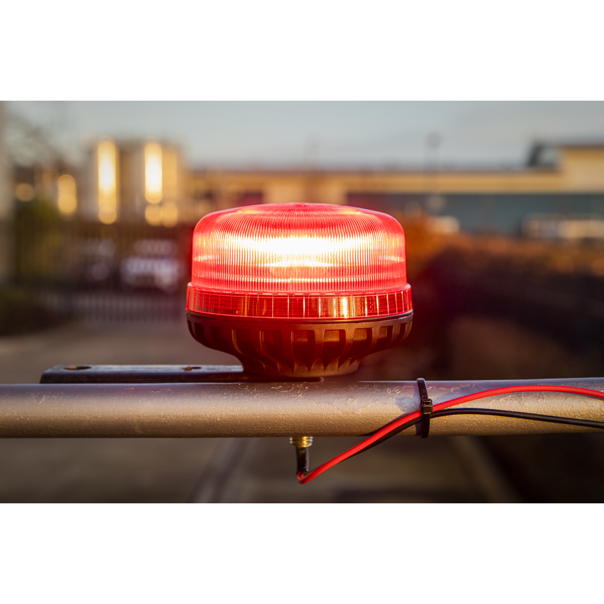 Warning Beacon with 12mm Bolt Fixing 36W SMD LED 12/24V - Red WB951LEDR