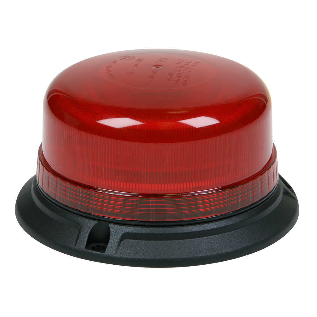 Warning Beacon with Bolt Fixing 3 x 6.5mm 36W SMD LED 12/24V - Red WB952LEDR