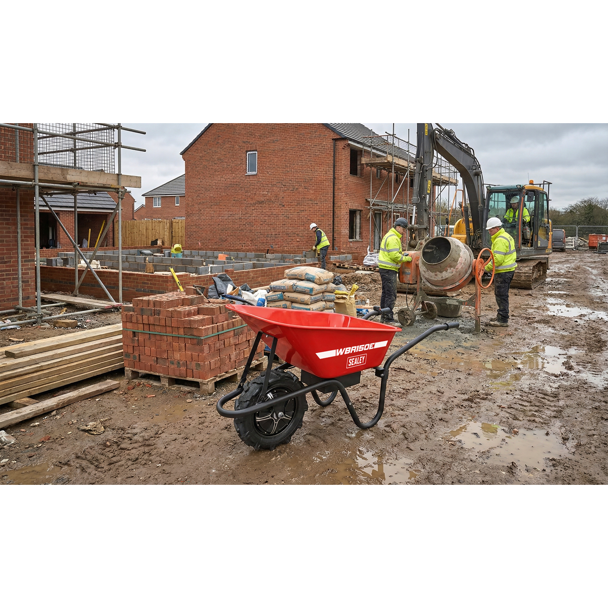 Electric Wheelbarrow 150kg Capacity WBR150E