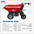 Electric Mini Dumper 500kg Capacity WBR500E