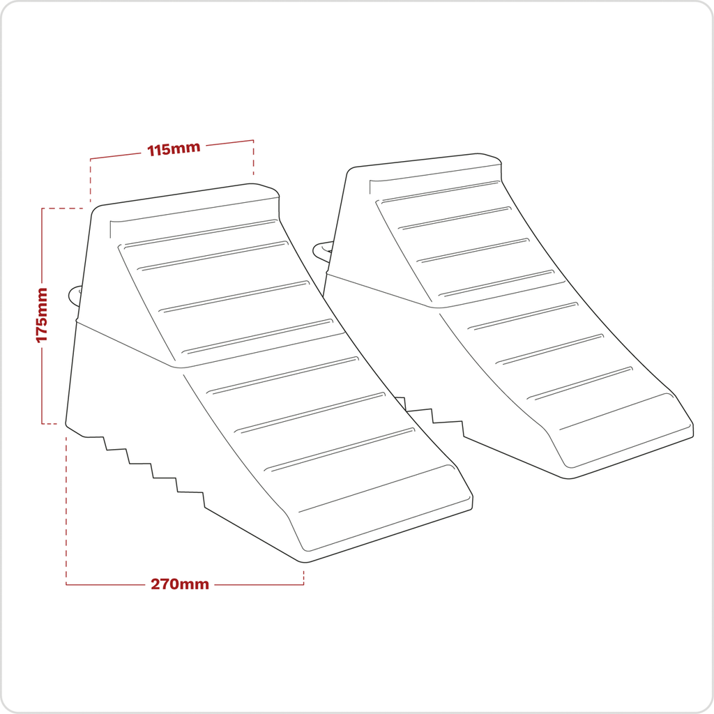 Rubber Wheel Chocks - Pair WC02