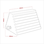Rubber Wheel Chock 3.8kg - Single WC03