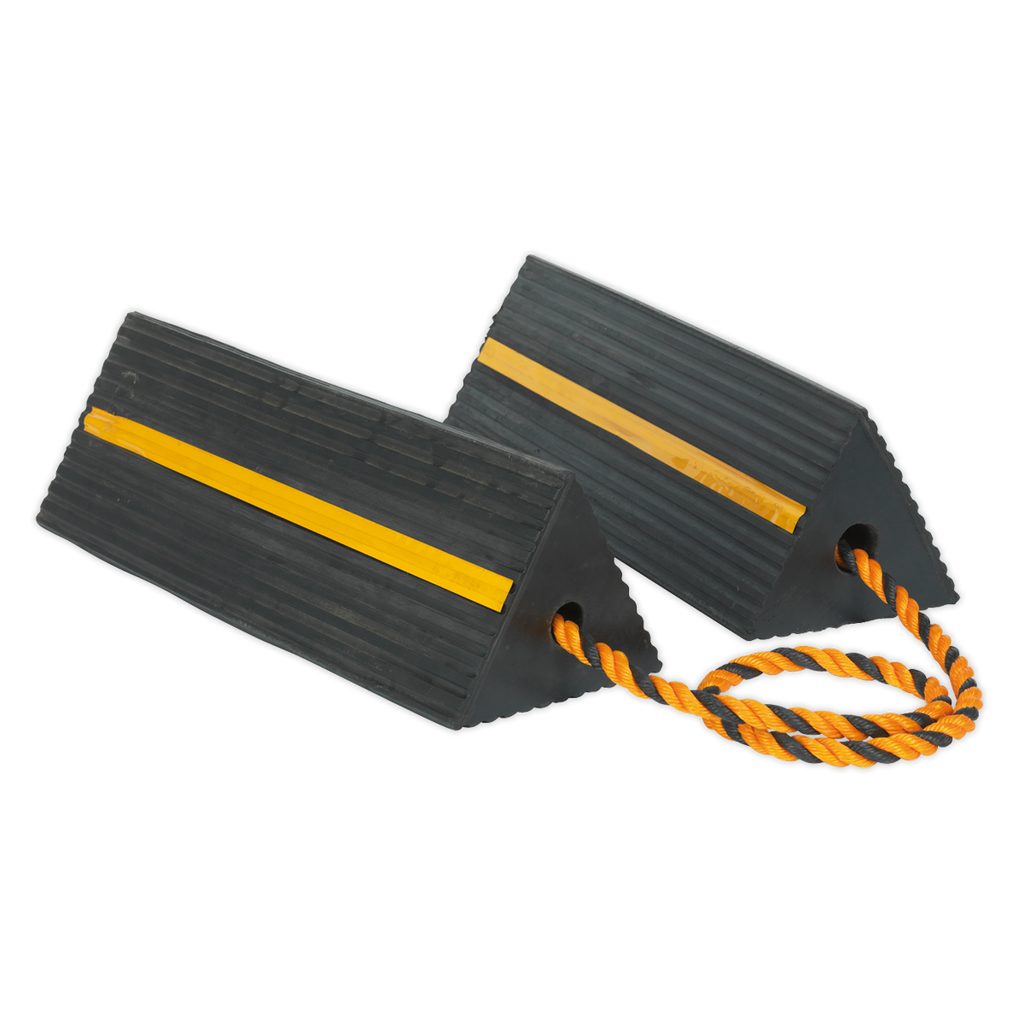 Heavy-Duty Rubber Wheel Chocks - Pair WC11