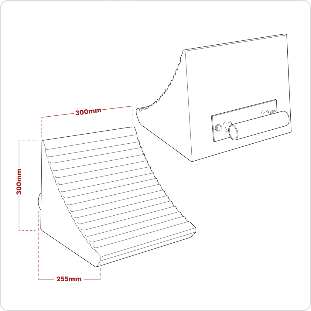 Heavy-Duty Rubber Wheel Chock - Single WC12