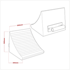 Heavy-Duty Rubber Wheel Chock - Single WC12