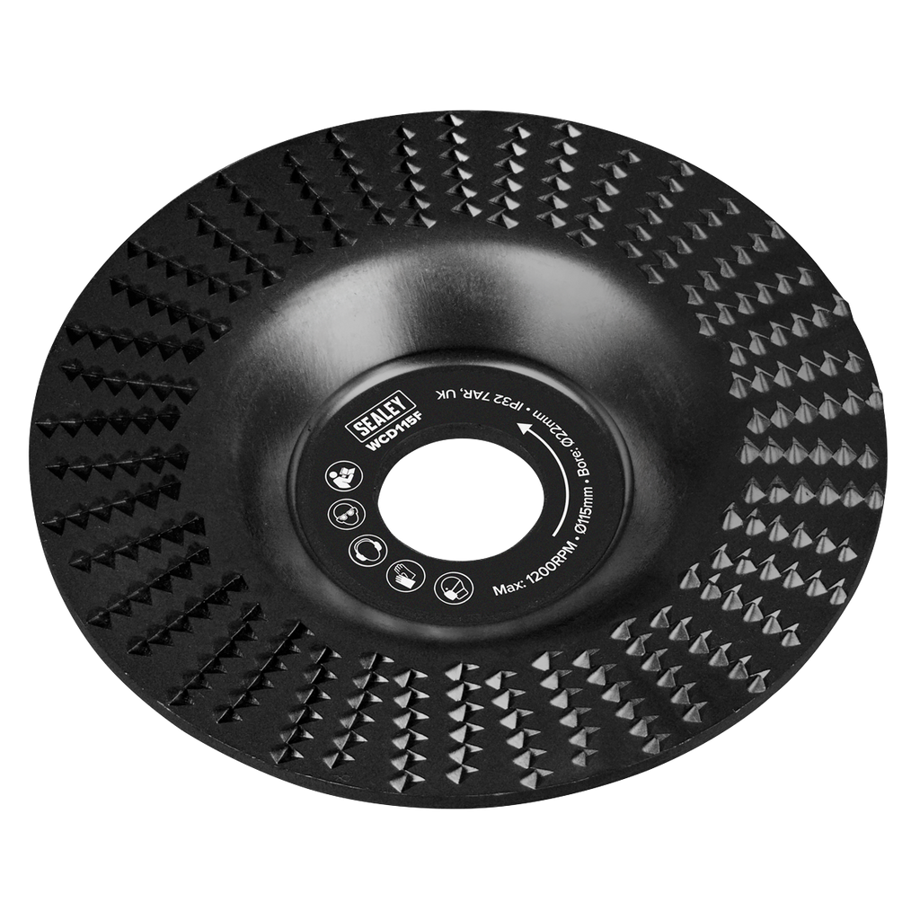 115mm Flat Shape Wood Carving Disc 22mm Bore WCD115F