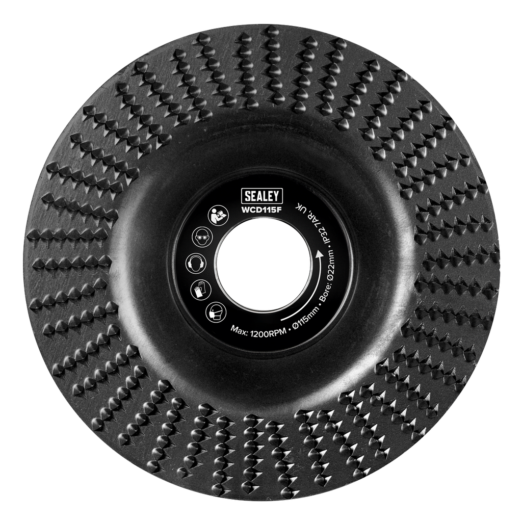 115mm Flat Shape Wood Carving Disc 22mm Bore WCD115F