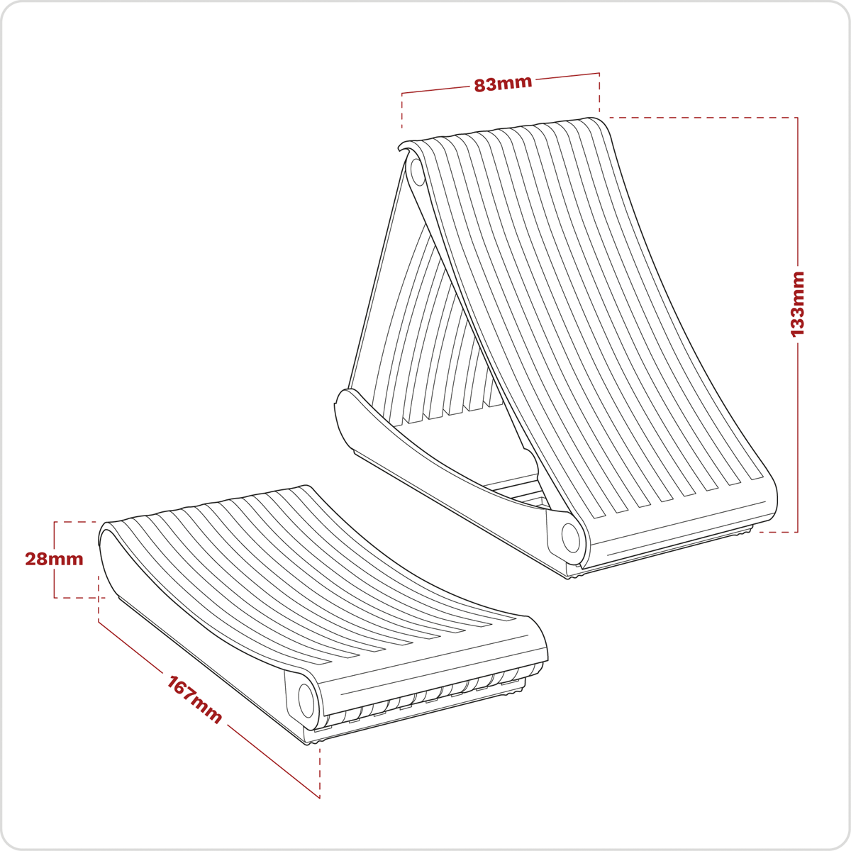 Folding Wheel Chocks - Pair WCF01