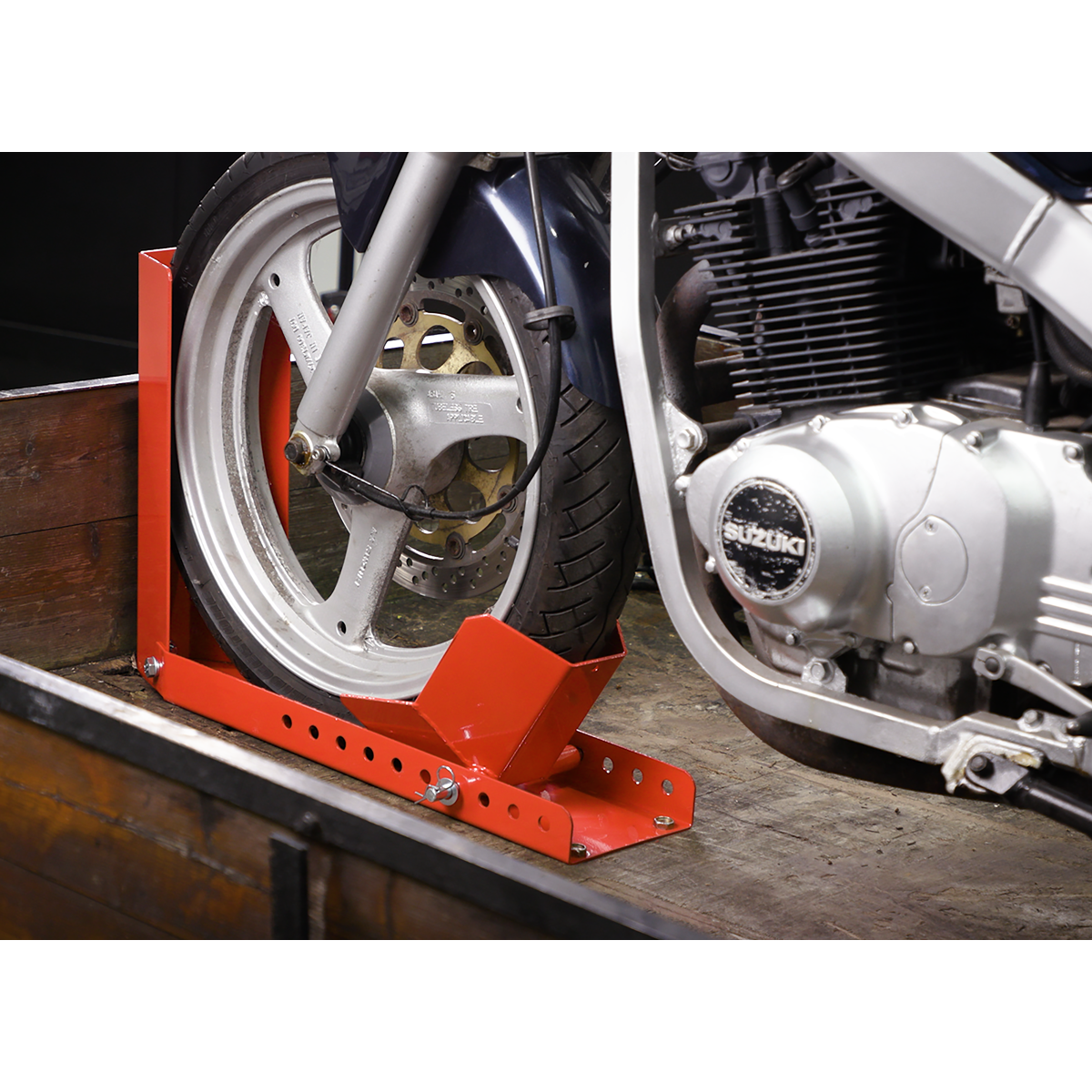 Bolt Down Motorcycle Roll-in Wheel Clamp WCR02