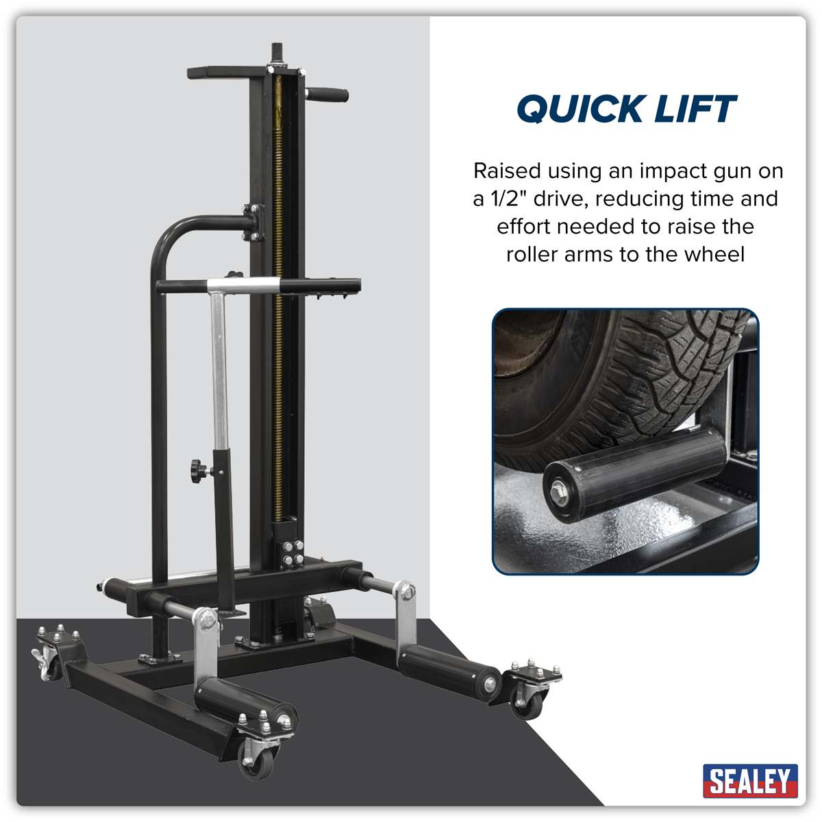 Quick Lift Wheel Removal/Lifter Trolley 50kg Capacity WD50QLS