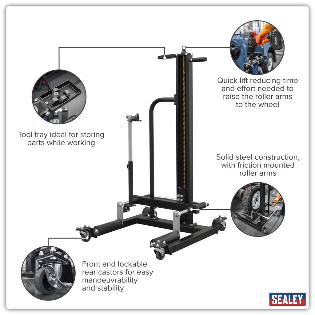 Quick Lift Wheel Removal/Lifter Trolley 50kg Capacity WD50QLS