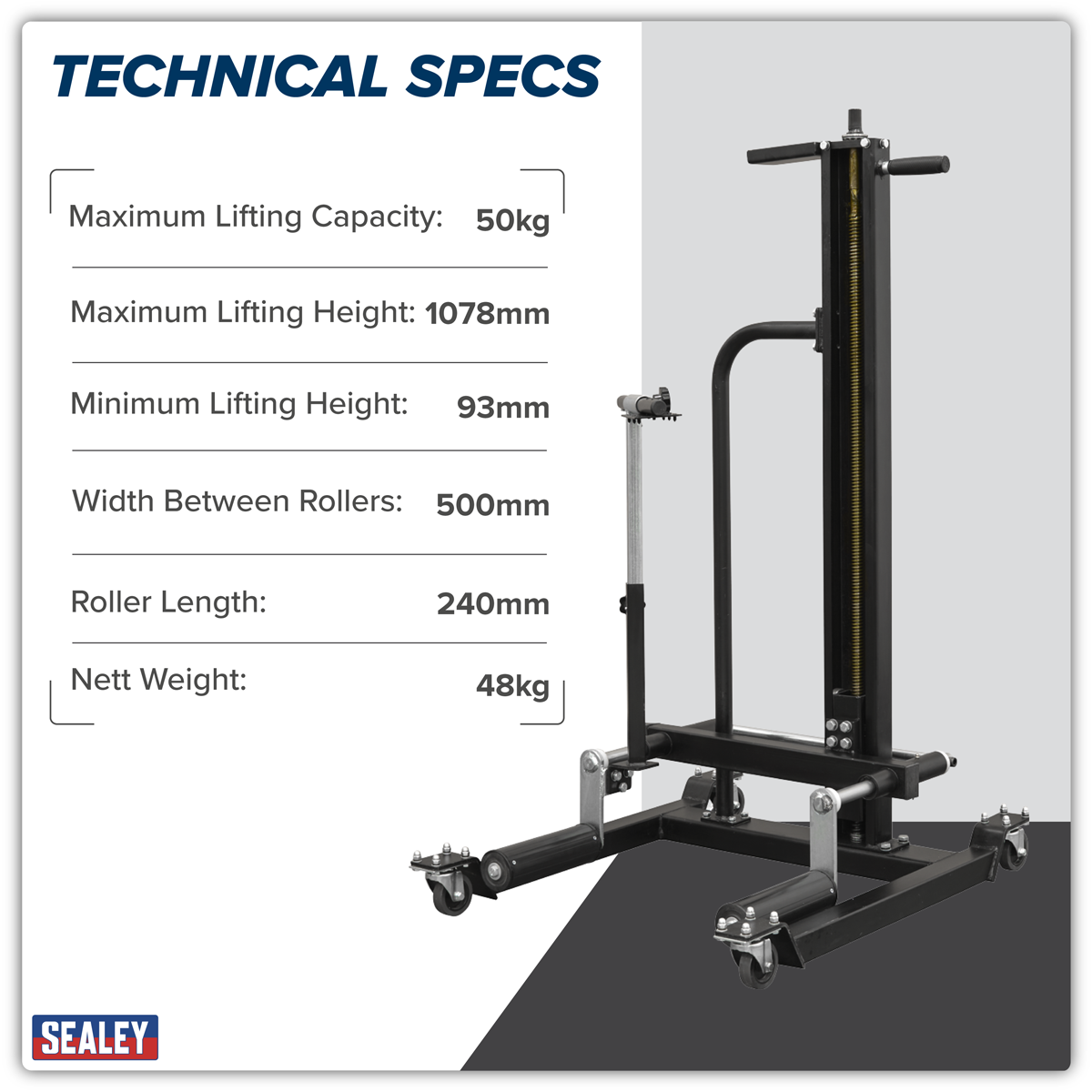 Quick Lift Wheel Removal/Lifter Trolley 50kg Capacity WD50QLS