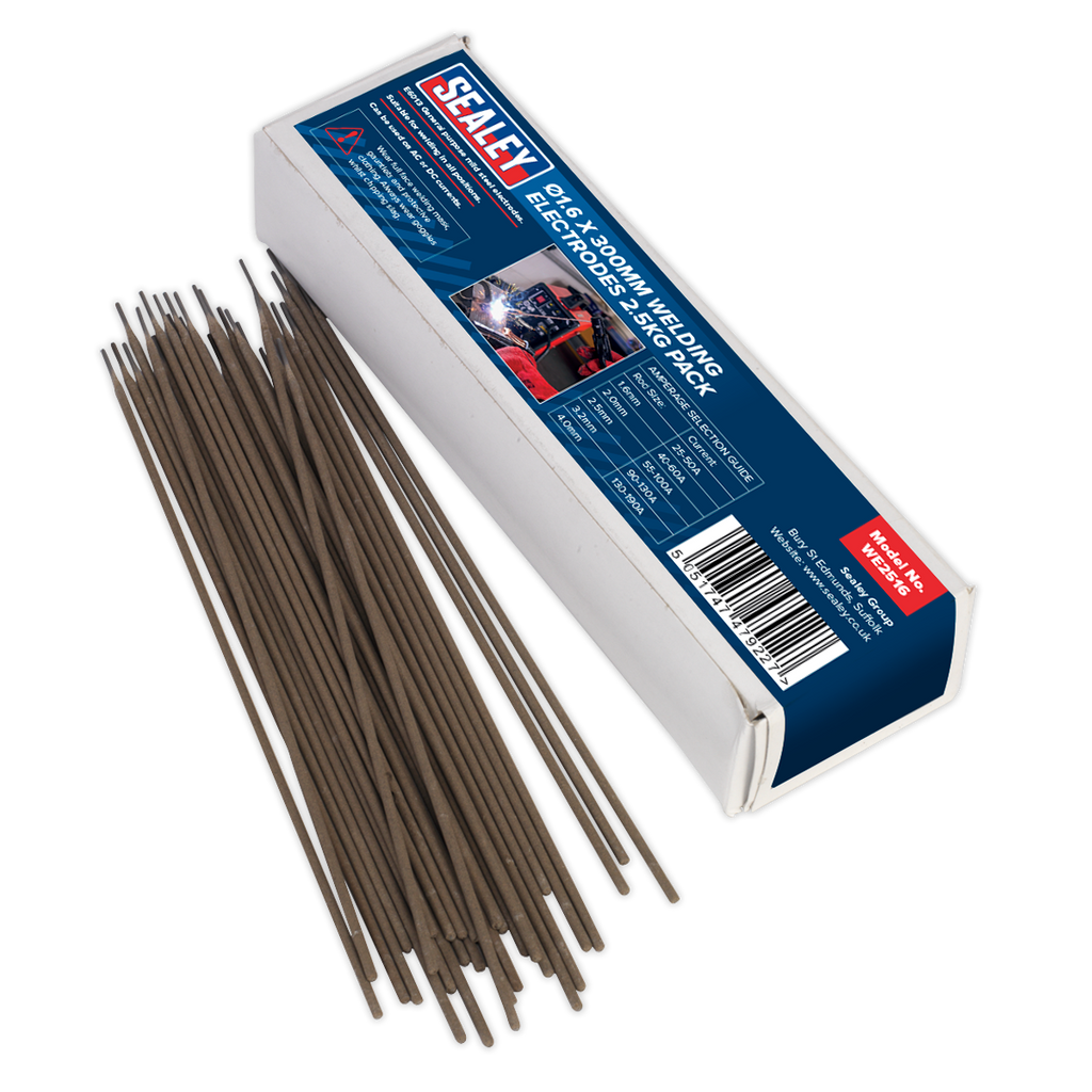 Welding Electrodes 1.6 x 300mm - 2.5kg Pack WE2516