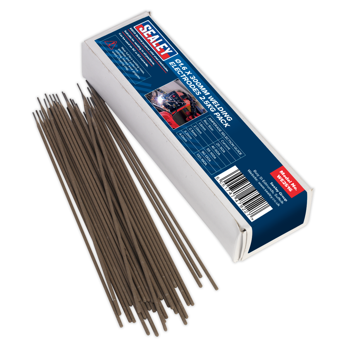 Welding Electrodes 1.6 x 300mm - 2.5kg Pack WE2516