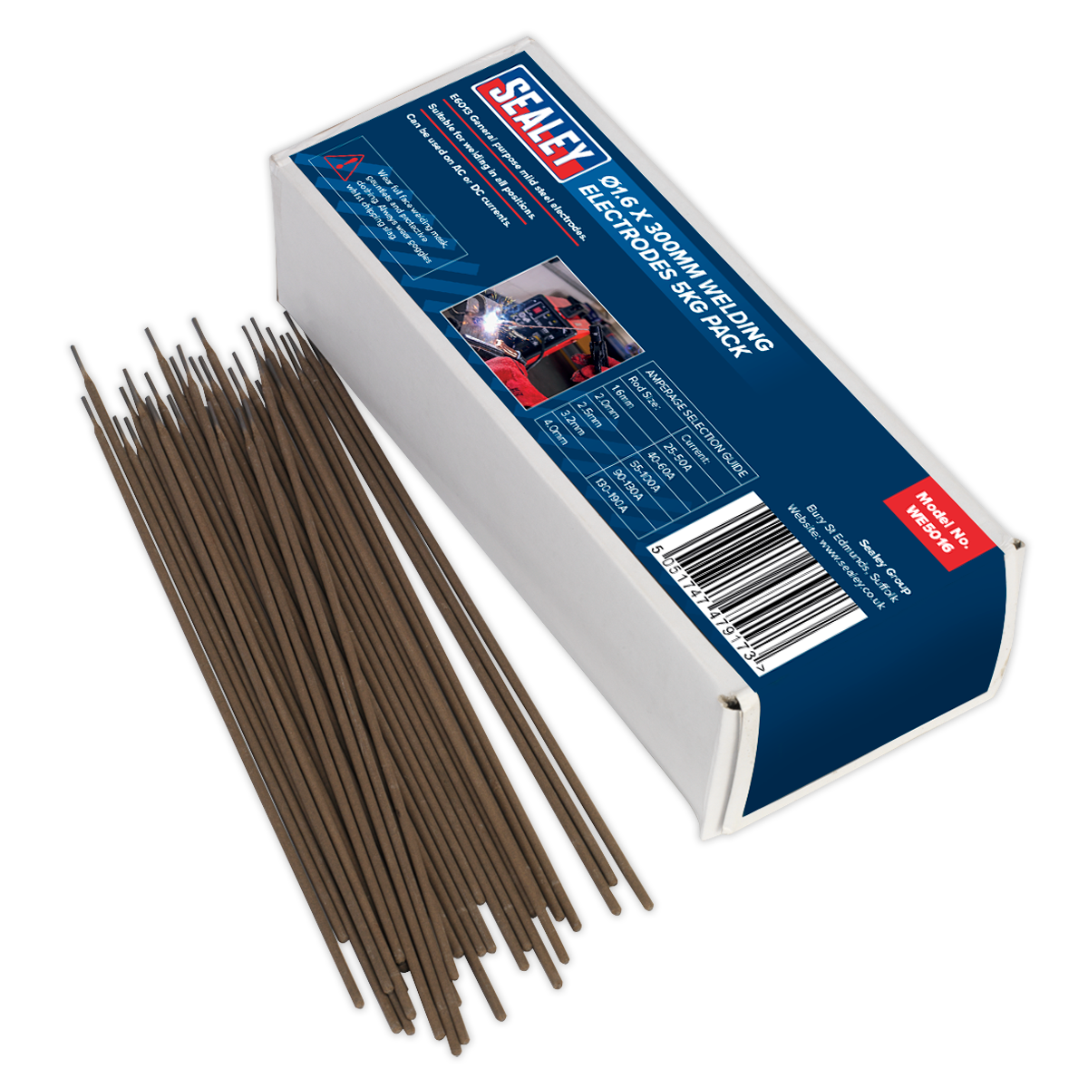 Welding Electrodes 1.6 x 300mm - 5kg Pack WE5016