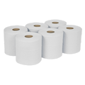 2-Ply Embossed White Paper Roll 150m - Pack of 6 WHT150