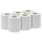 2-Ply Embossed White Paper Roll 60m - Pack of 6 WHT60