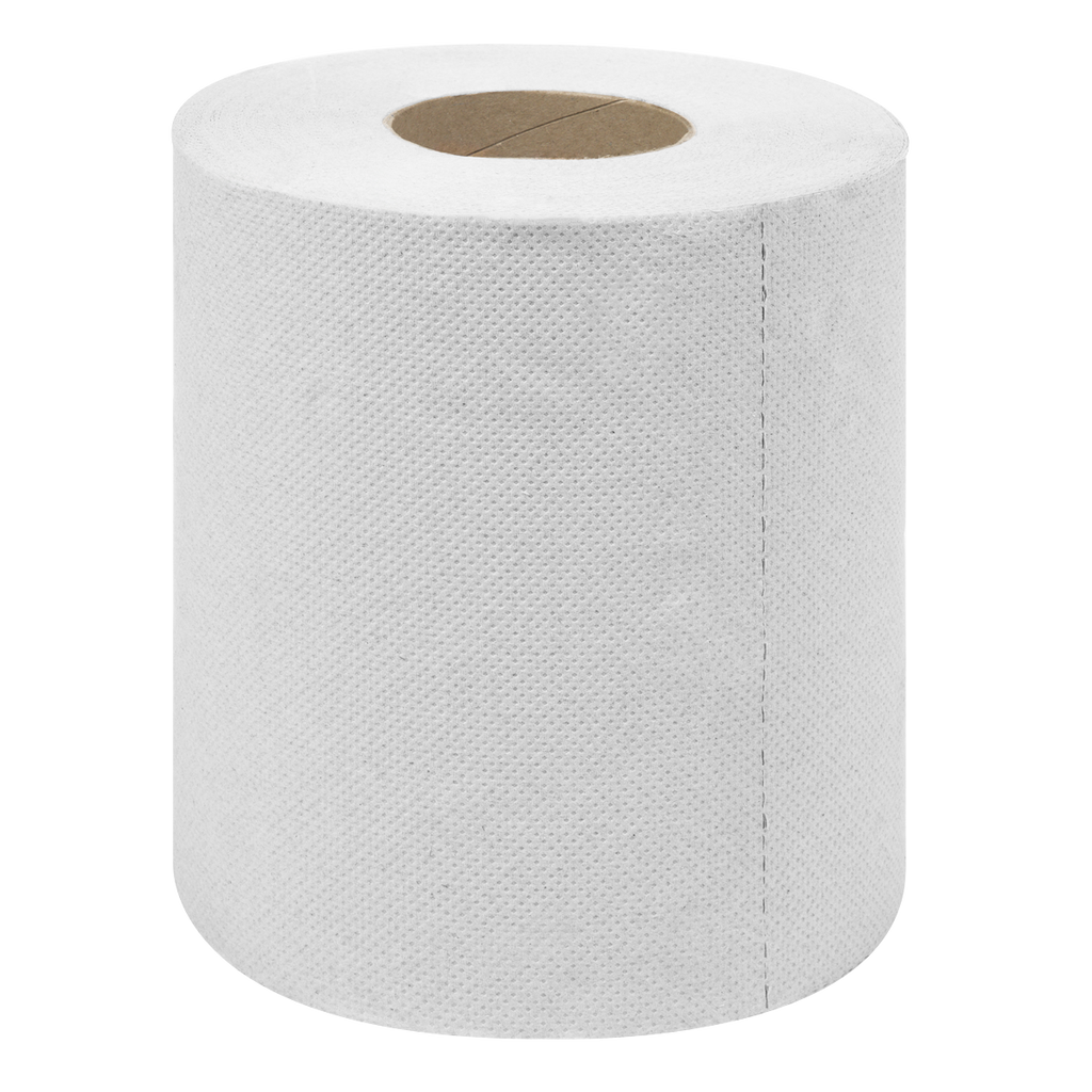 2-Ply Embossed White Paper Roll 60m - Pack of 6 WHT60