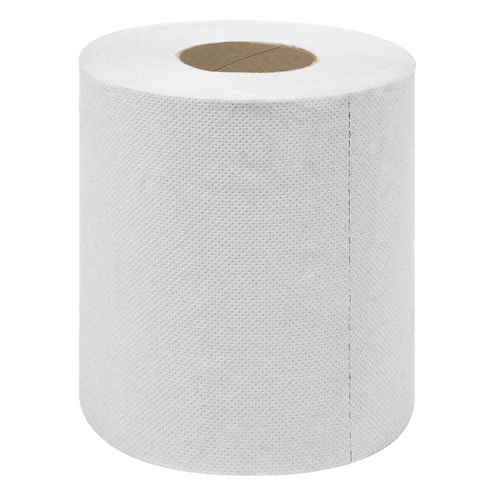 2-Ply Embossed White Paper Roll 60m - Pack of 6 WHT60