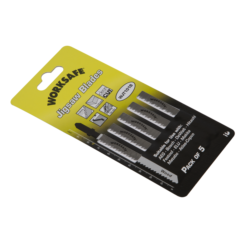 Jigsaw Blade for Wood & Plastics 75mm 10tpi - Pack of 5 WJT101B
