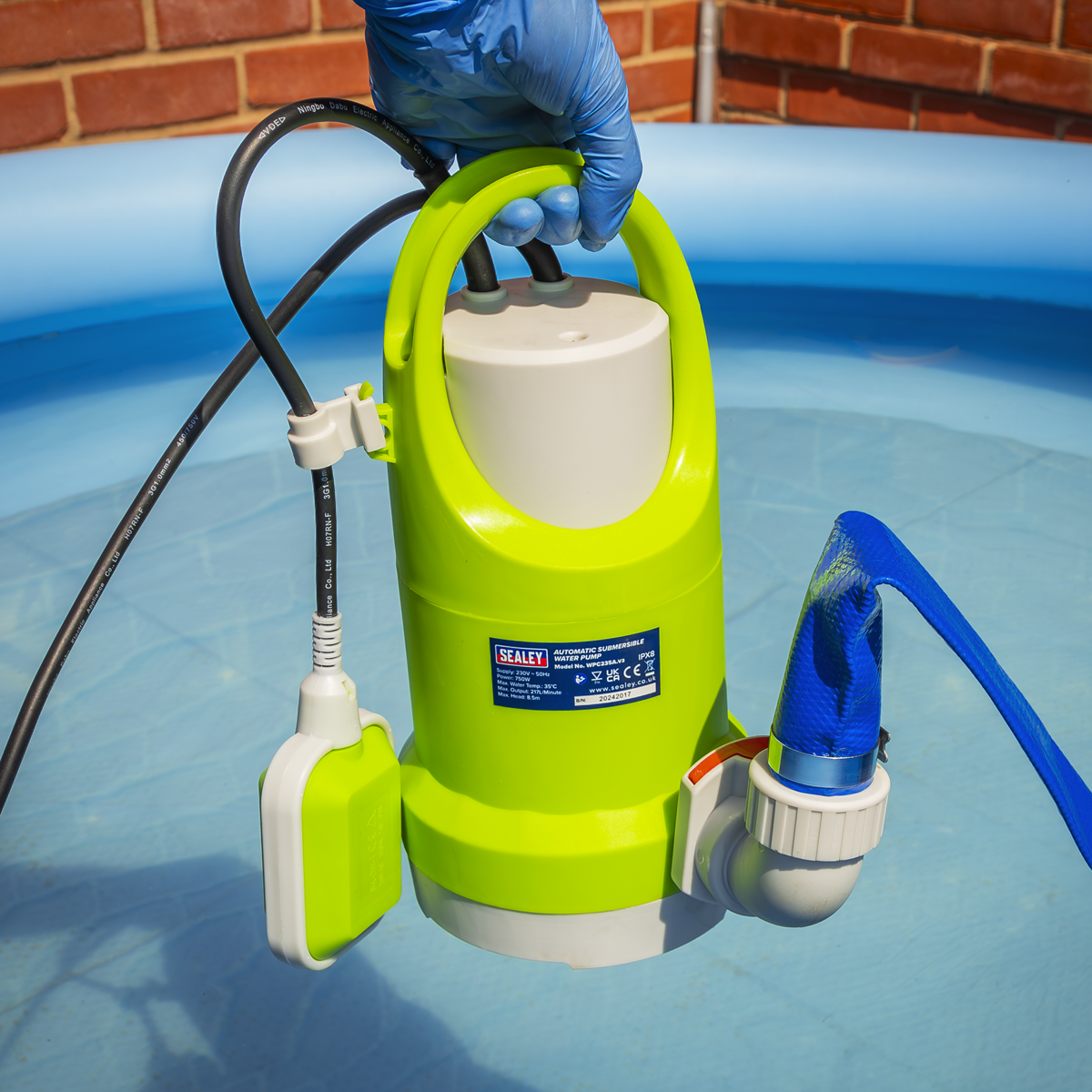 217L/min Automatic Submersible Water Pump 230V WPC235A