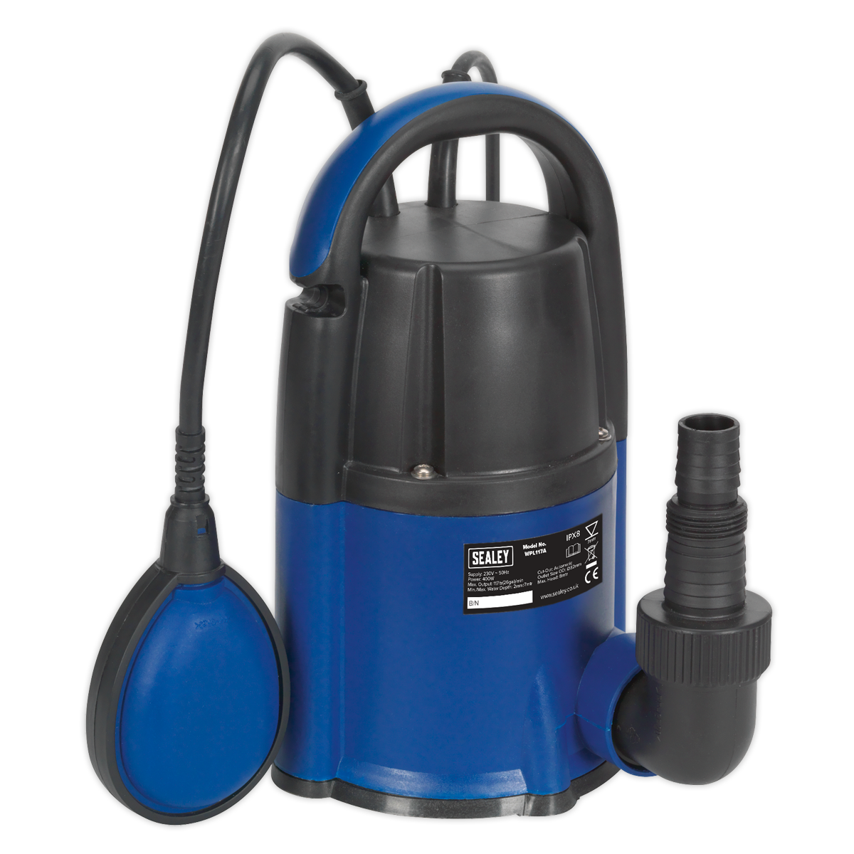 Automatic Submersible Water Pump Low Level 2mm 117L/min WPL117A