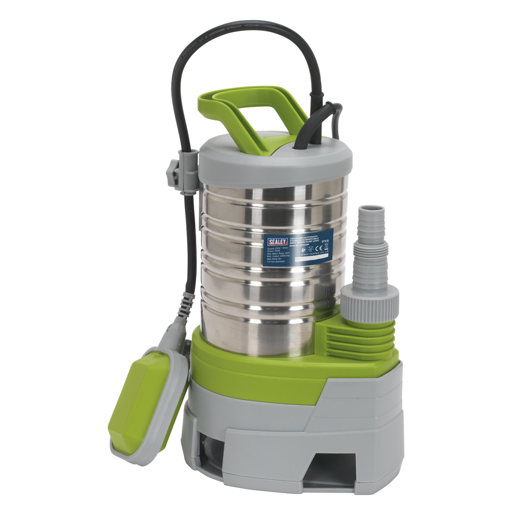 Automatic Submersible Dirty Water Pump Stainless Steel 225L/min 230V WPS225P
