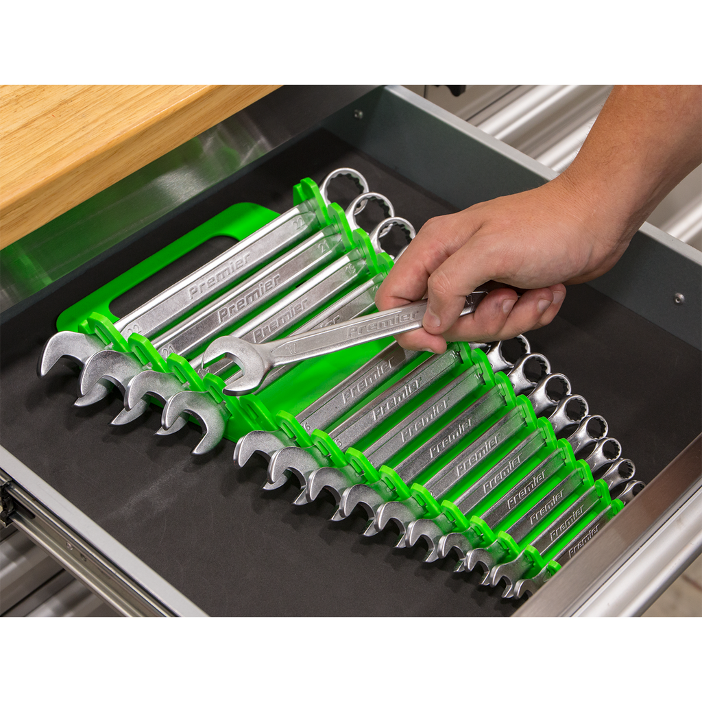 Spanner Rack Capacity 15 Spanners - Hi-Vis Green WR08HV
