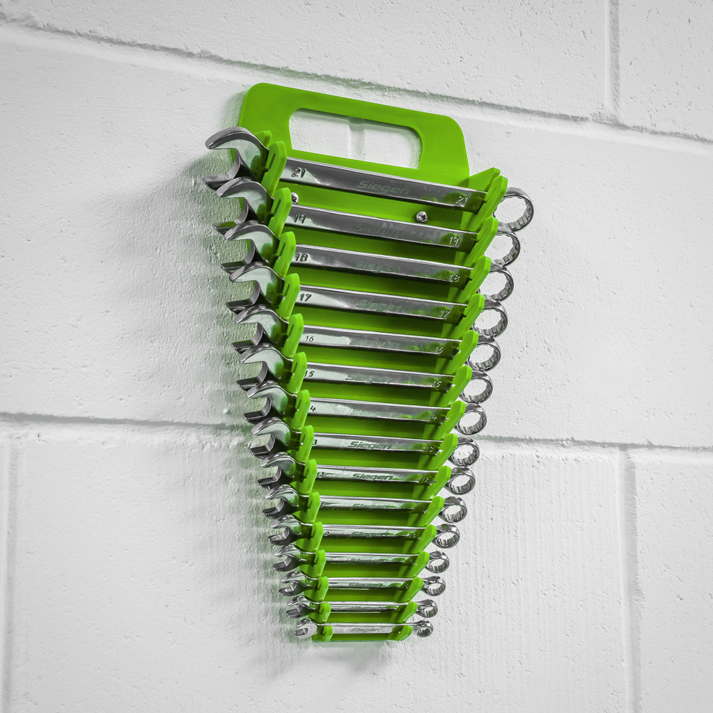 Spanner Rack Capacity 15 Spanners - Hi-Vis Green WR08HV
