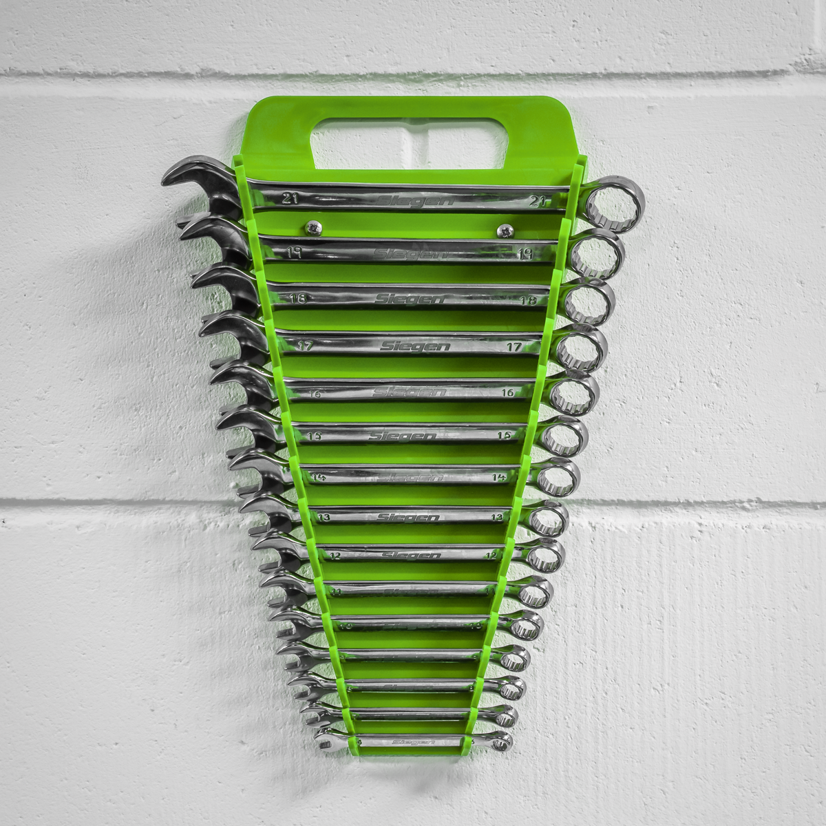 Spanner Rack Capacity 15 Spanners - Hi-Vis Green WR08HV