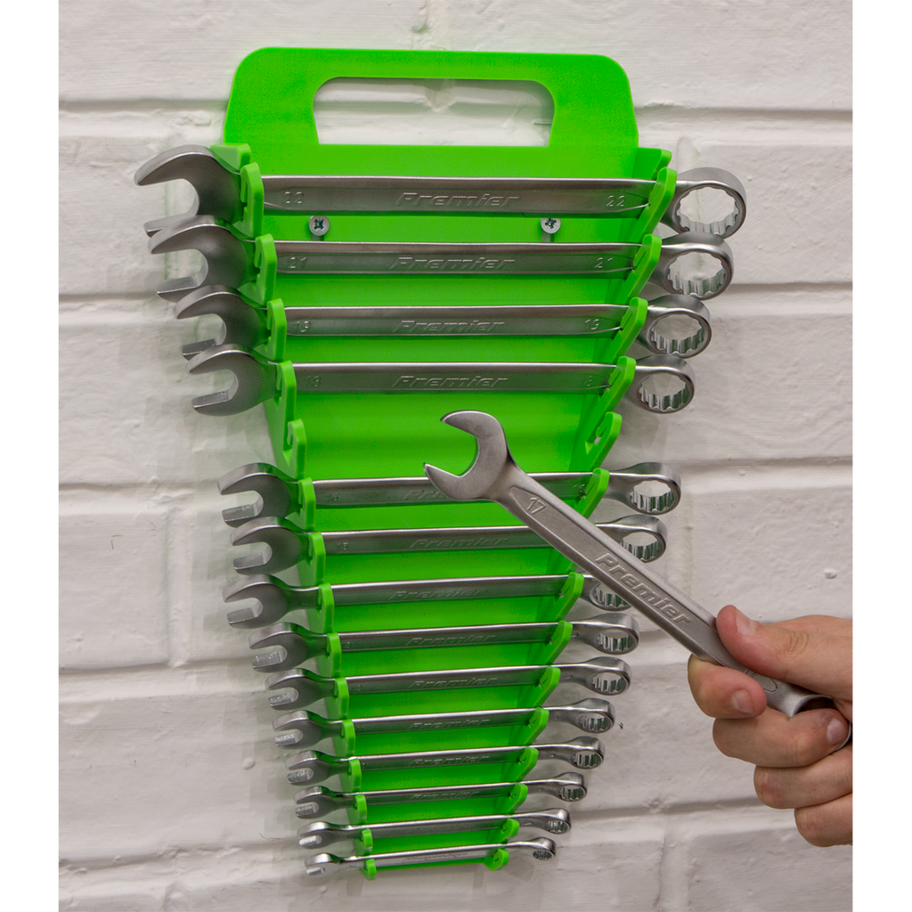 Spanner Rack Capacity 15 Spanners - Hi-Vis Green WR08HV