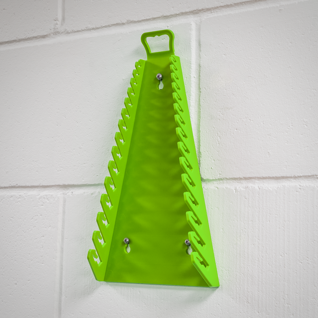 Reverse Spanner Rack Capacity 15 Spanners - Hi-Vis Green WR09HV