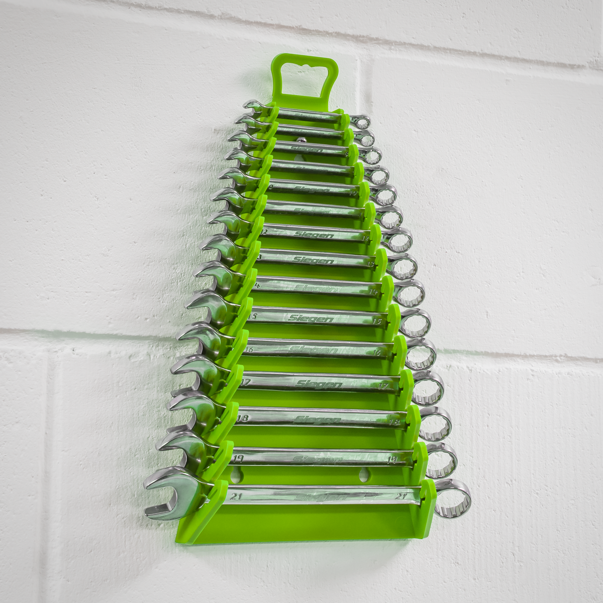 Reverse Spanner Rack Capacity 15 Spanners - Hi-Vis Green WR09HV