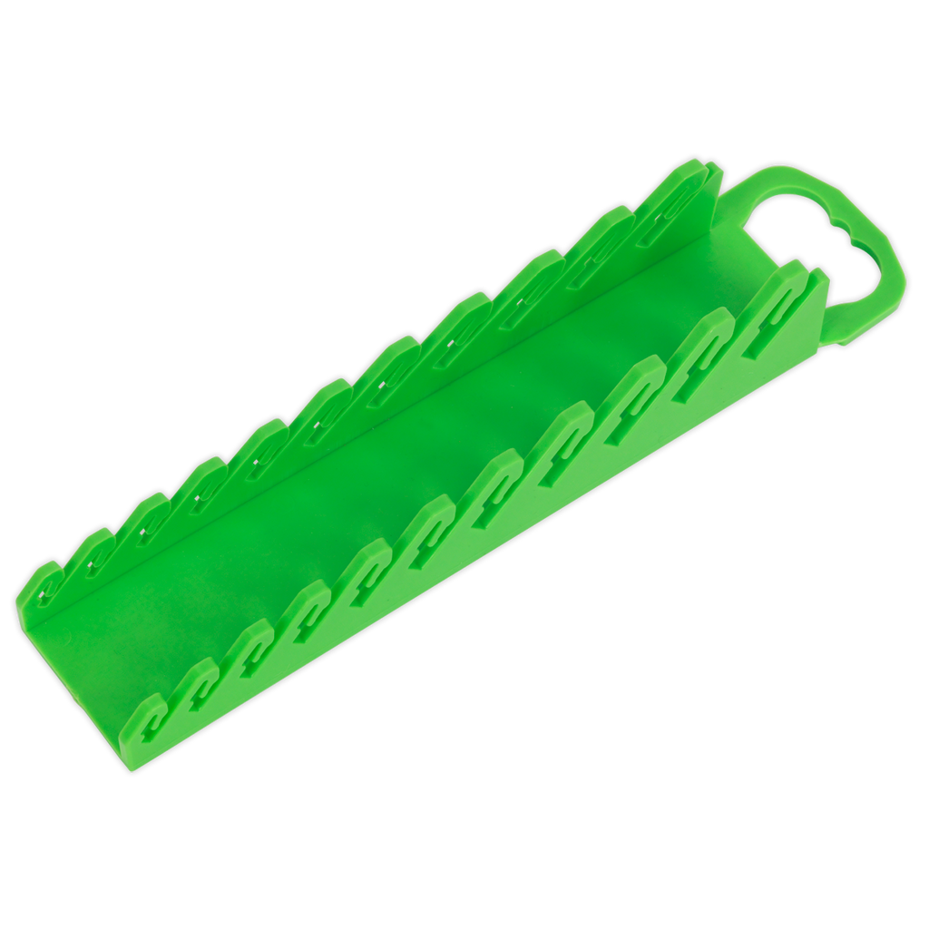 Spanner Rack Capacity 10 Stubby Spanners - Hi-Vis Green WR10HV