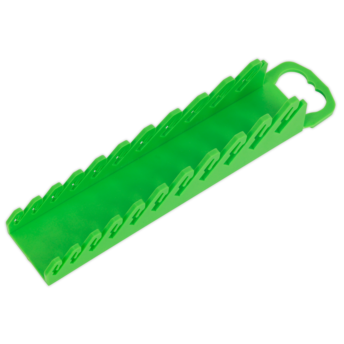 Spanner Rack Capacity 10 Stubby Spanners - Hi-Vis Green WR10HV