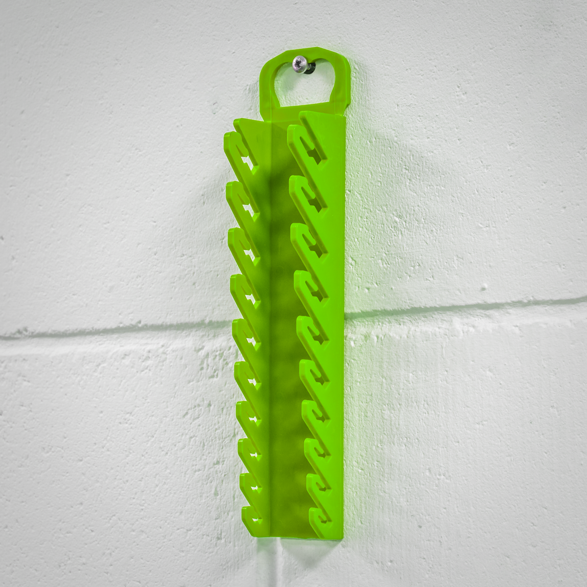 Spanner Rack Capacity 10 Stubby Spanners - Hi-Vis Green WR10HV