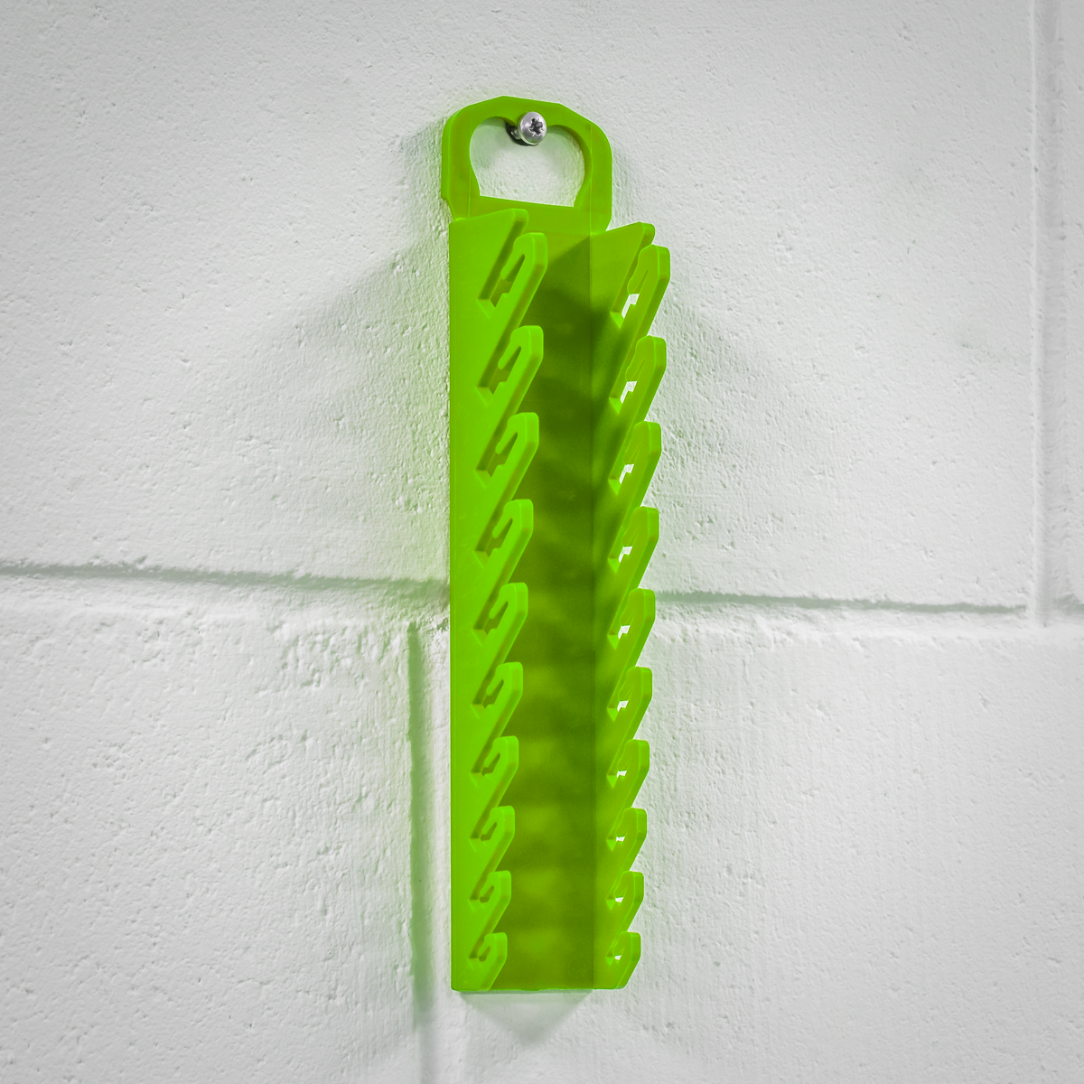 Spanner Rack Capacity 10 Stubby Spanners - Hi-Vis Green WR10HV