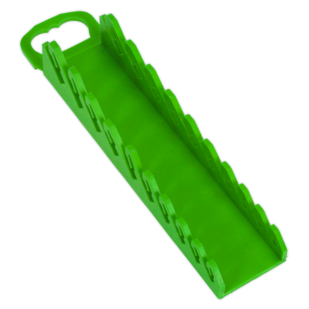 Spanner Rack Capacity 10 Stubby Spanners - Hi-Vis Green WR10HV